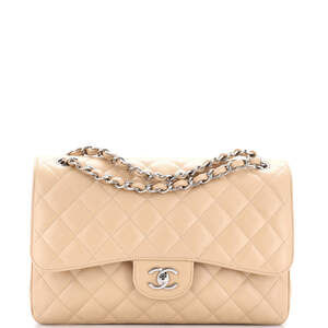 Chanel Jumbo Classic Double Flap Bag Quilted Caviar